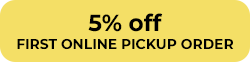 5% off first online pickup order